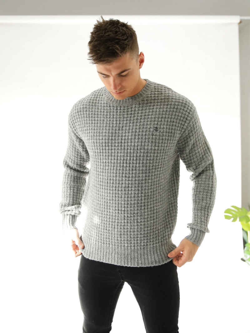 Grey Blakely Burford Knit Jumper | MFLC-82096