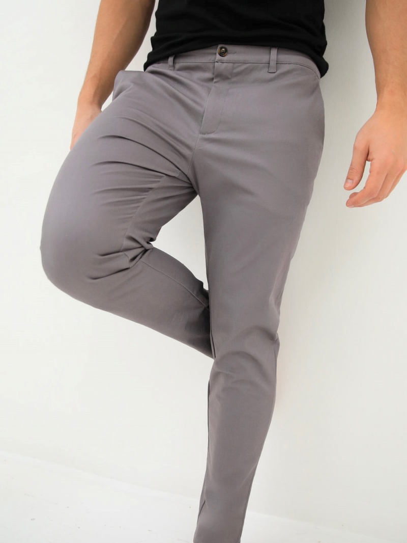 Grey Blakely Cavill Slim Fit Tailored Chinos | OVGW-78652