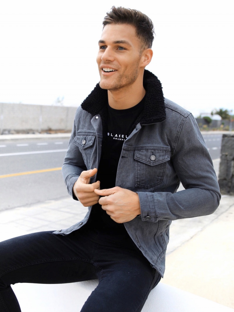 Grey Blakely Daytona Denim Jacket | UPGS-62310