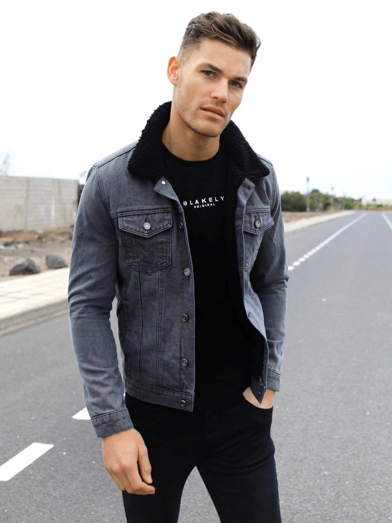 Grey Blakely Daytona Denim Jacket | UPGS-62310
