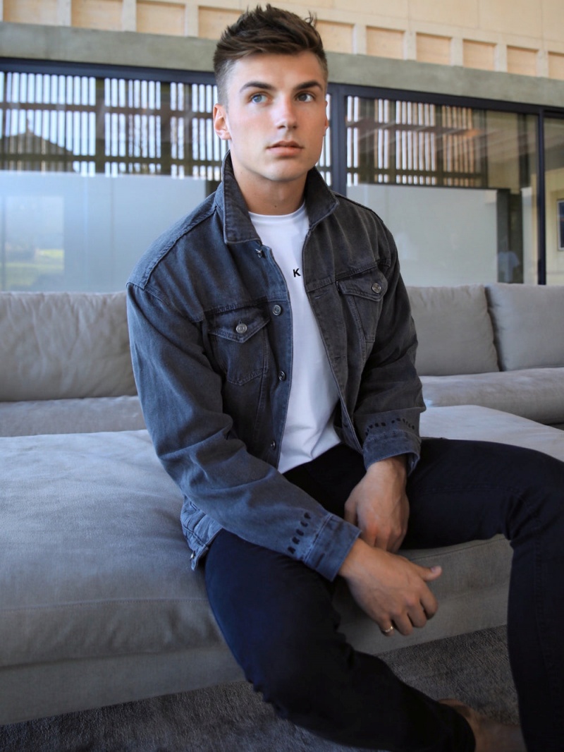 Grey Blakely Greenwich Denim Jacket | KZLU-75091