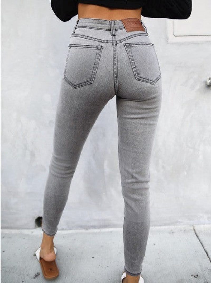 Grey Blakely High Waisted Skinny Jeans | DBSZ-49356