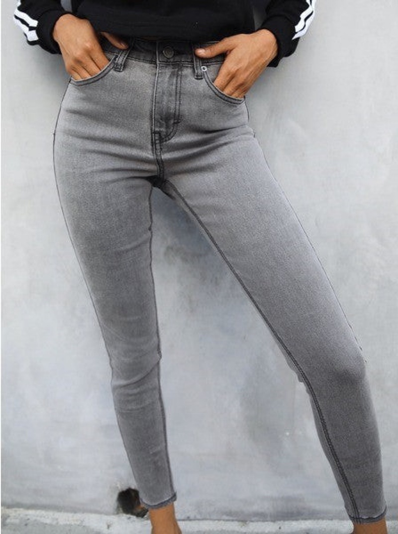 Grey Blakely High Waisted Skinny Jeans | DBSZ-49356
