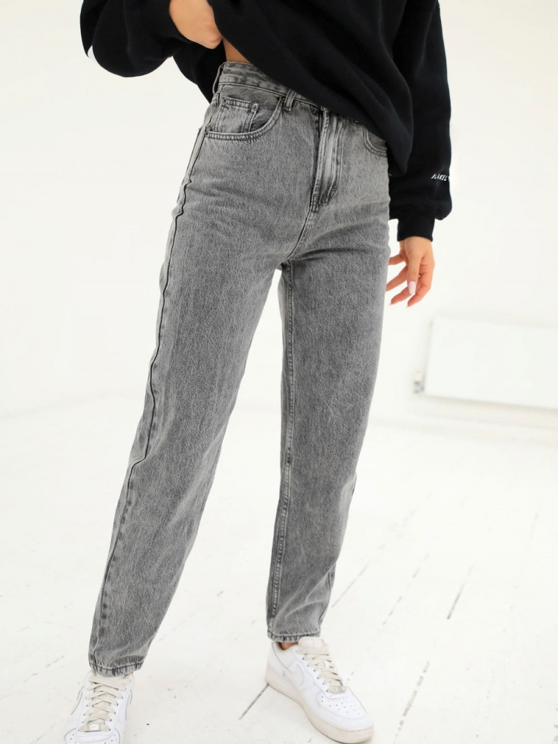 Grey Blakely Mom Jeans | PWBS-79402