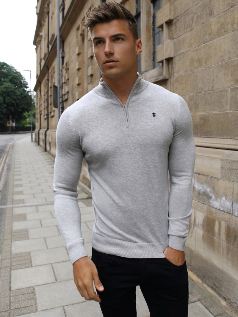 Grey Blakely Oxbridge Jumper | DJFS-05631