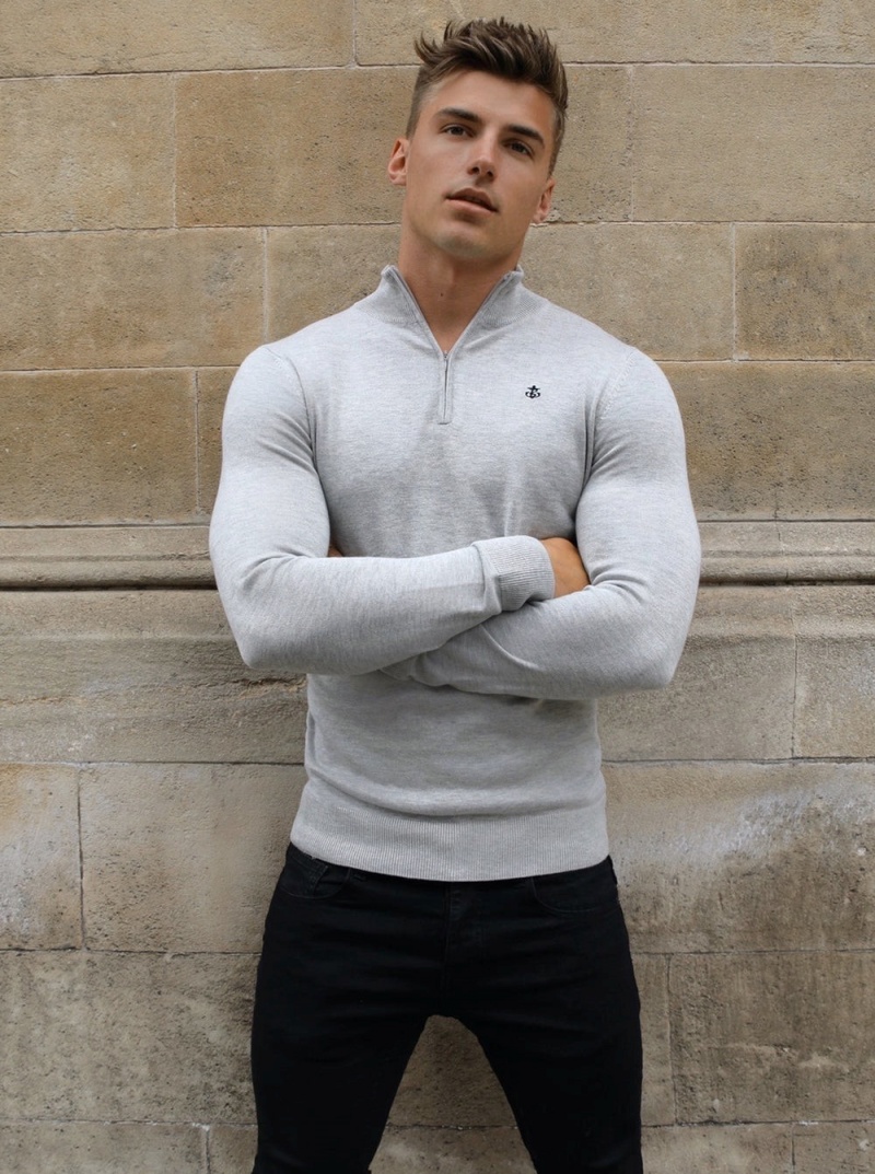 Grey Blakely Oxbridge Jumper | DJFS-05631