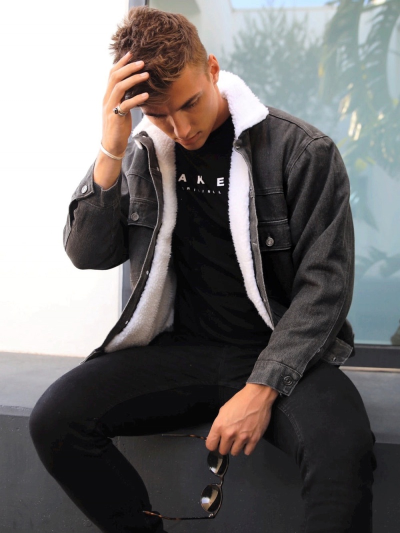 Grey Blakely Raleigh Denim Jacket | XFKB-97841