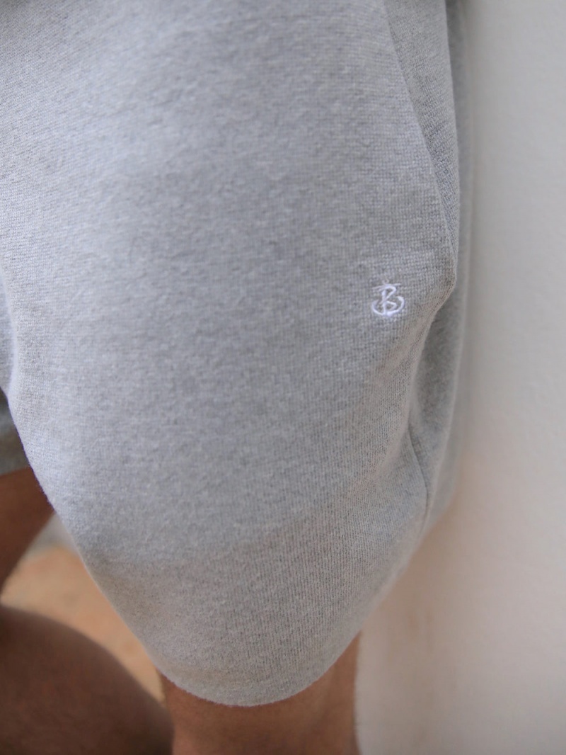 Grey Blakely Riad Knitted Shorts | EHLW-80639