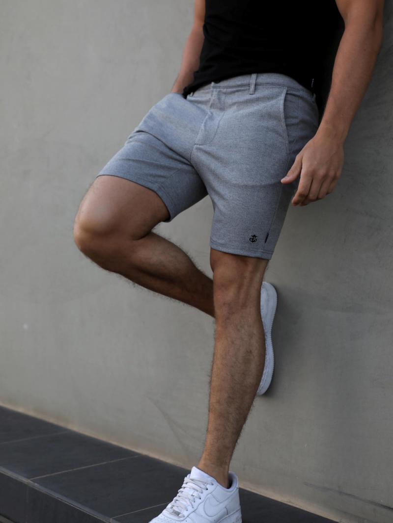 Grey Blakely Sorrento Stretch Fit Shorts | ICYZ-34560