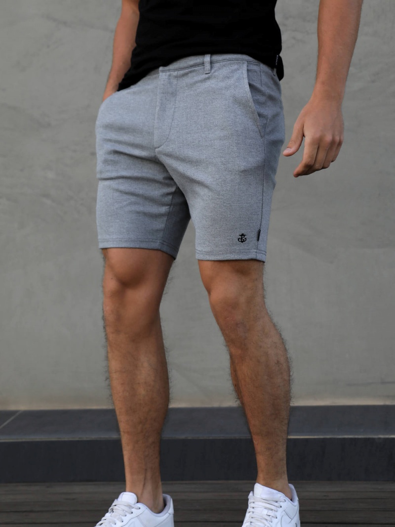 Grey Blakely Sorrento Stretch Fit Shorts | ICYZ-34560