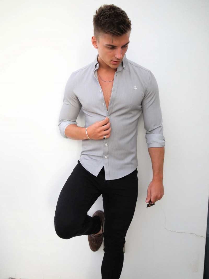 Grey Blakely Torino Shirt | MACX-87396