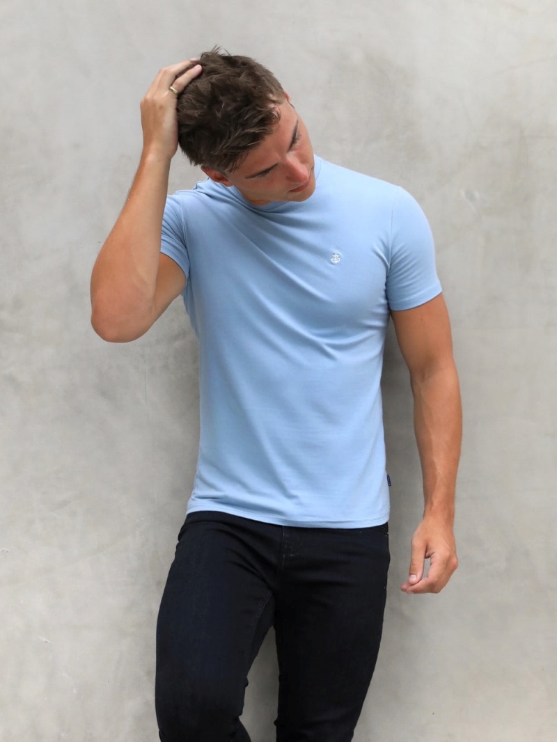 Ice Blue Blakely Anchor T-Shirt | VQUW-89102
