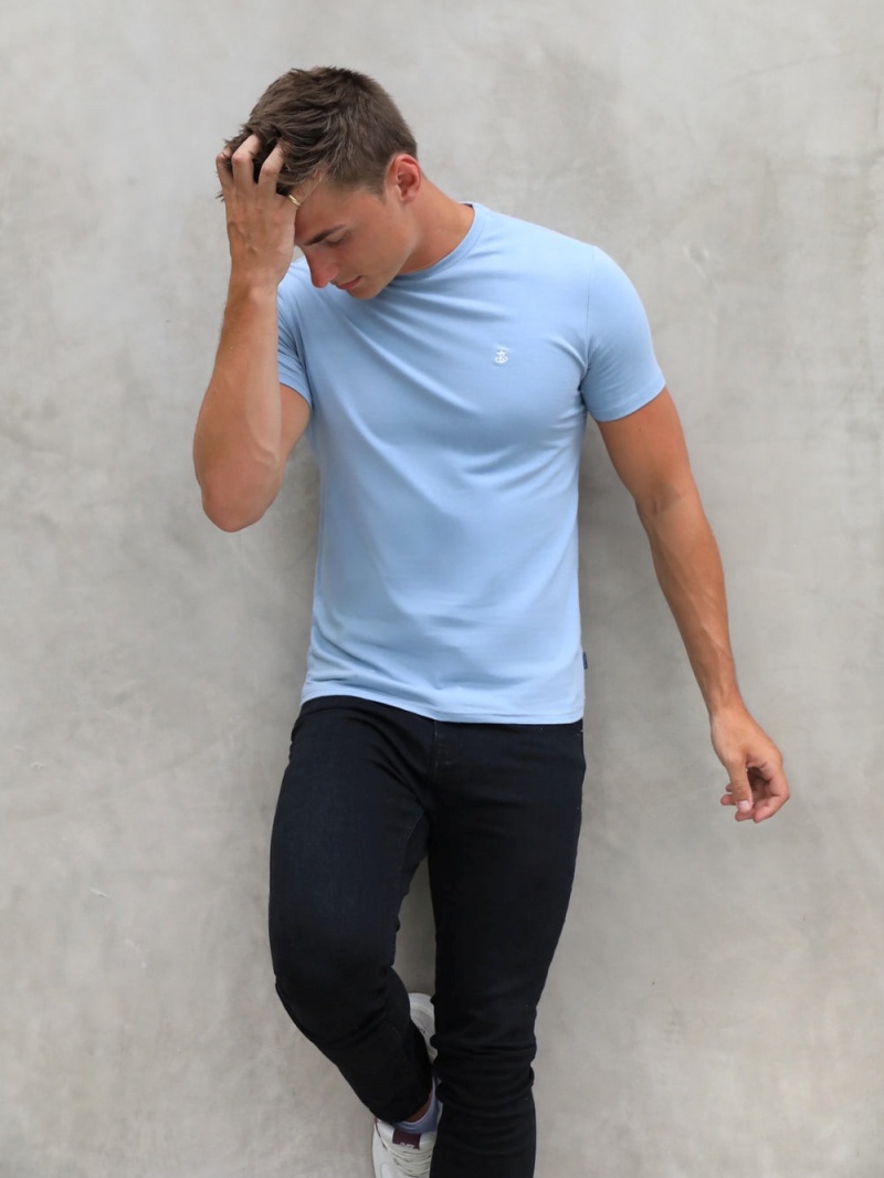 Ice Blue Blakely Anchor T-Shirt | VQUW-89102