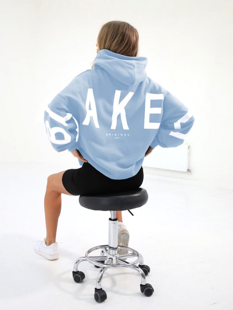 Ice Blue Blakely Isabel Oversized Hoodie | CQIV-25306