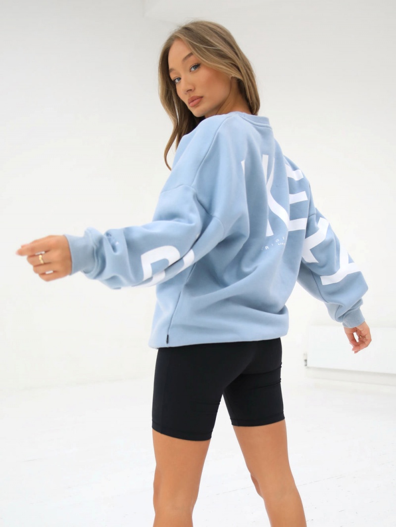 Ice Blue Blakely Isabel Oversized Jumper | XOUP-31594