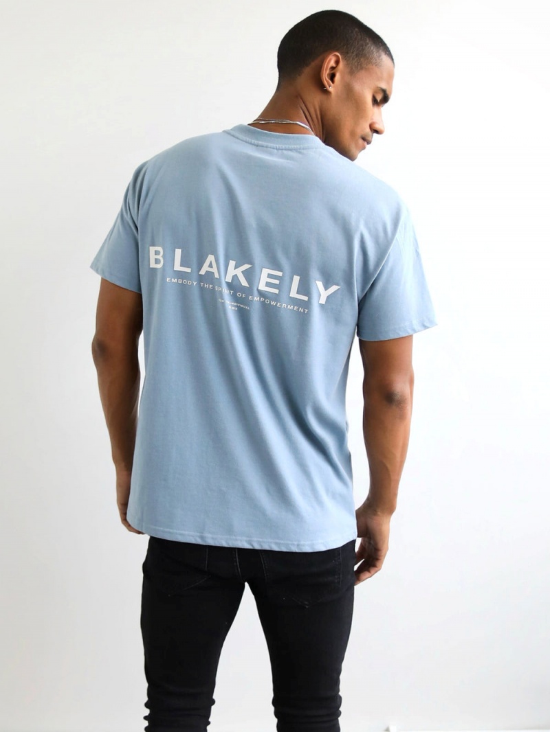 Ice Blue Blakely Statement Relaxed T-Shirt | DULA-93412