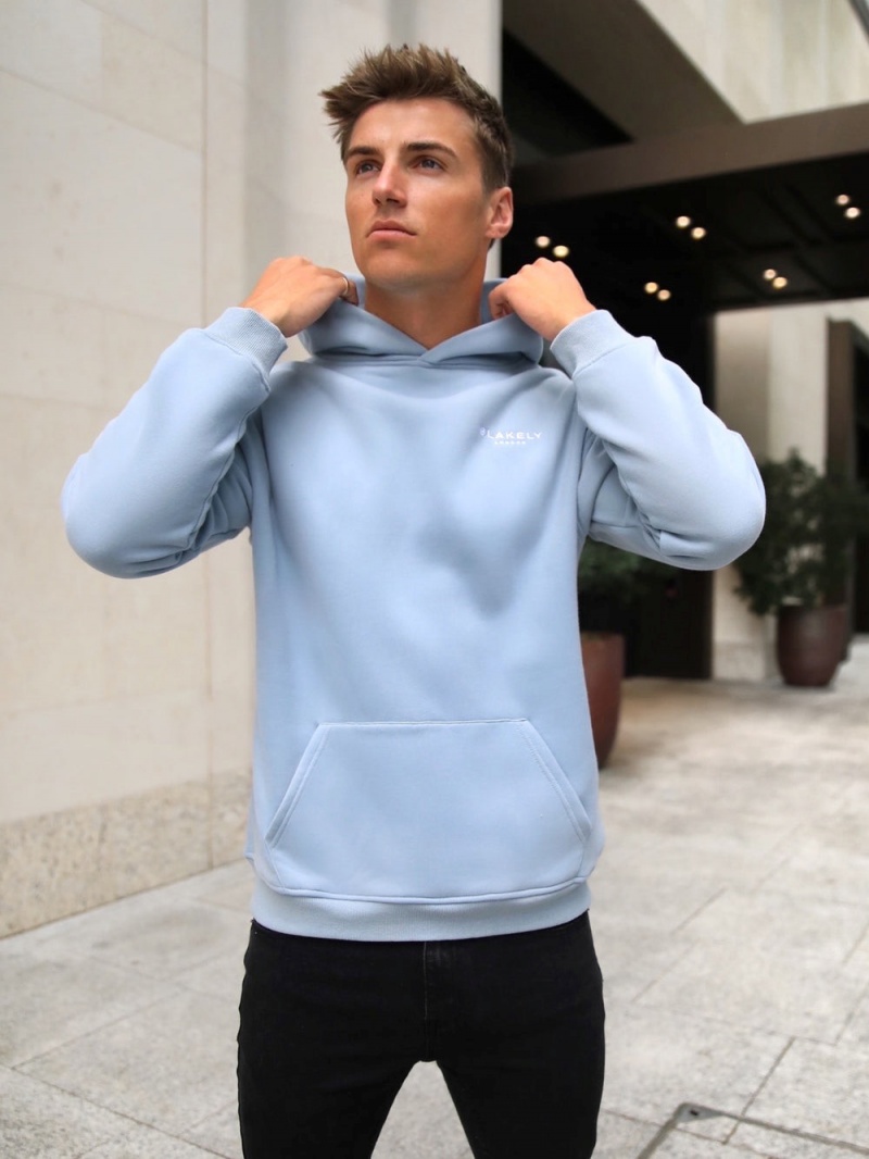 Ice Blue Blakely Universal Relaxed Hoodie | BOFU-54613