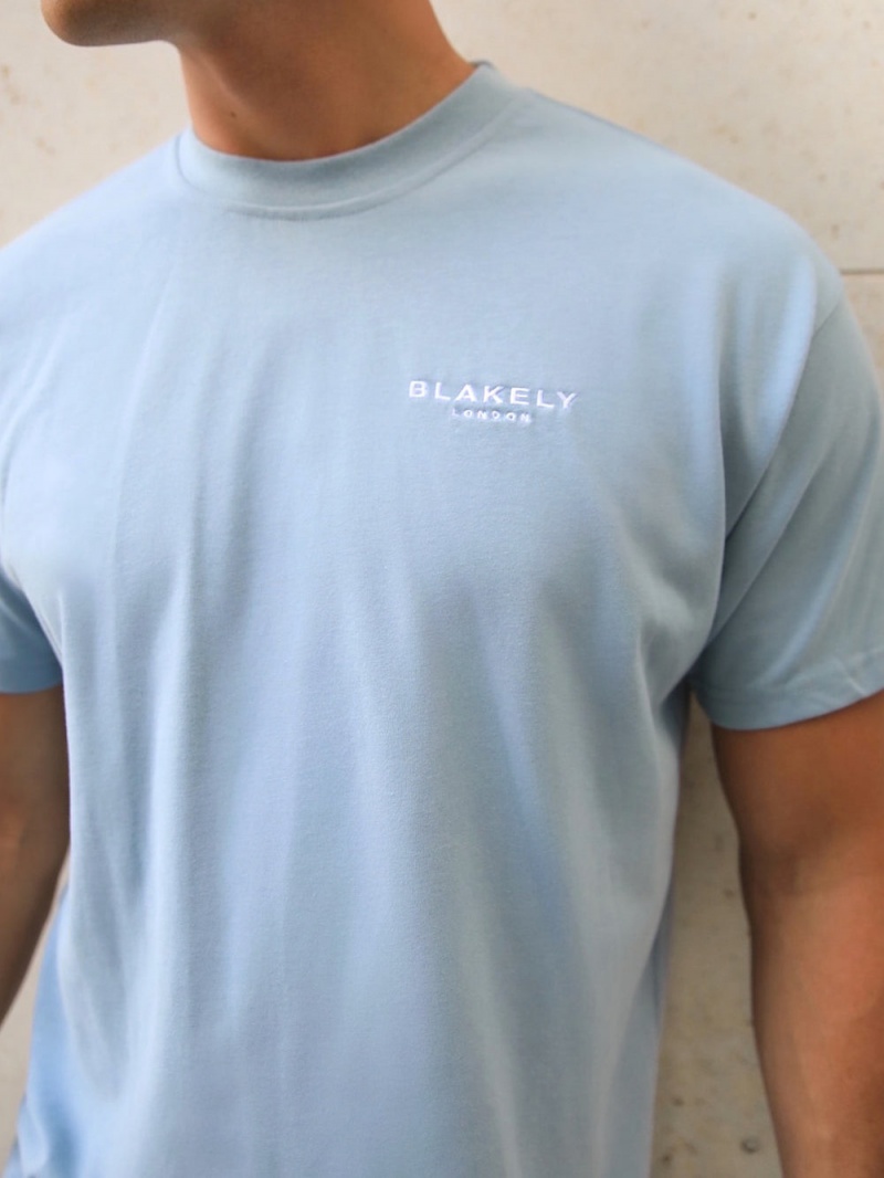 Ice Blue Blakely Universal Relaxed T-Shirt | NOZS-42051