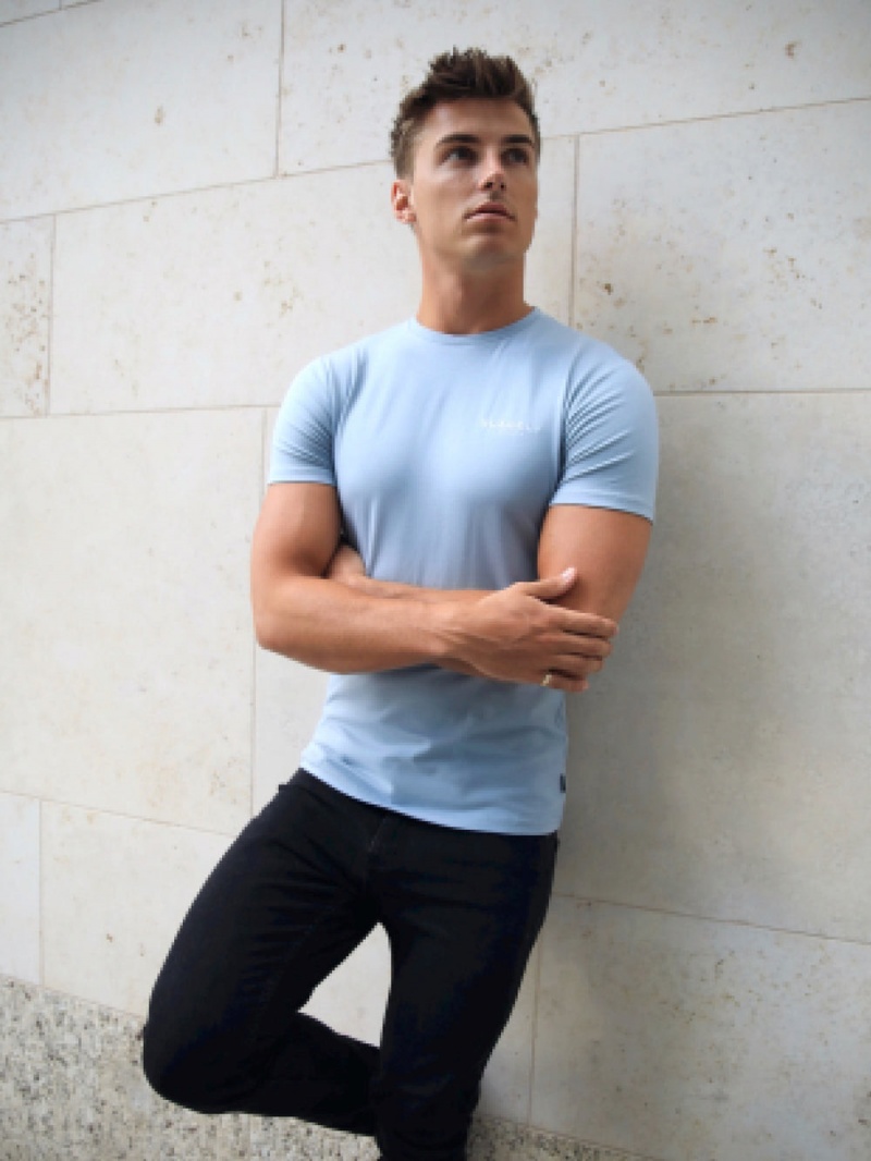 Ice Blue Blakely Universal T-Shirt | YFJI-76480