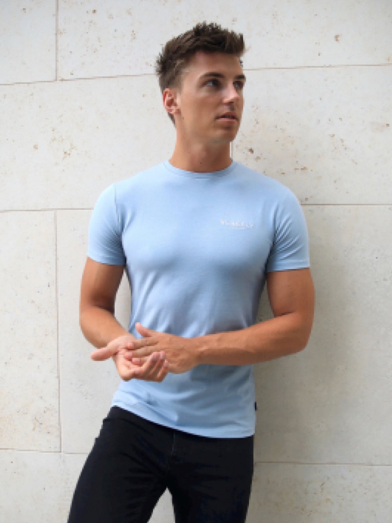 Ice Blue Blakely Universal T-Shirt | YFJI-76480