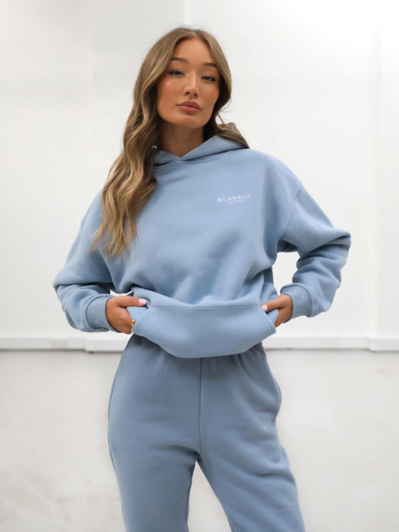 Ice Blue Blakely Universal Women's Relaxed Hoodie | GMEL-27840