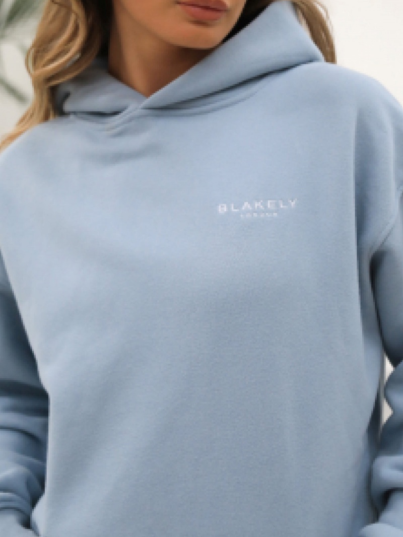 Ice Blue Blakely Universal Women's Relaxed Hoodie | GMEL-27840
