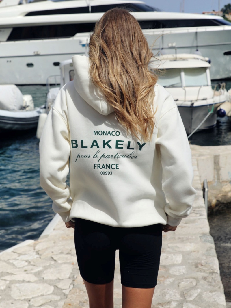 Ivory Blakely Monaco Women\'s Relaxed Hoodie | OJUZ-34589