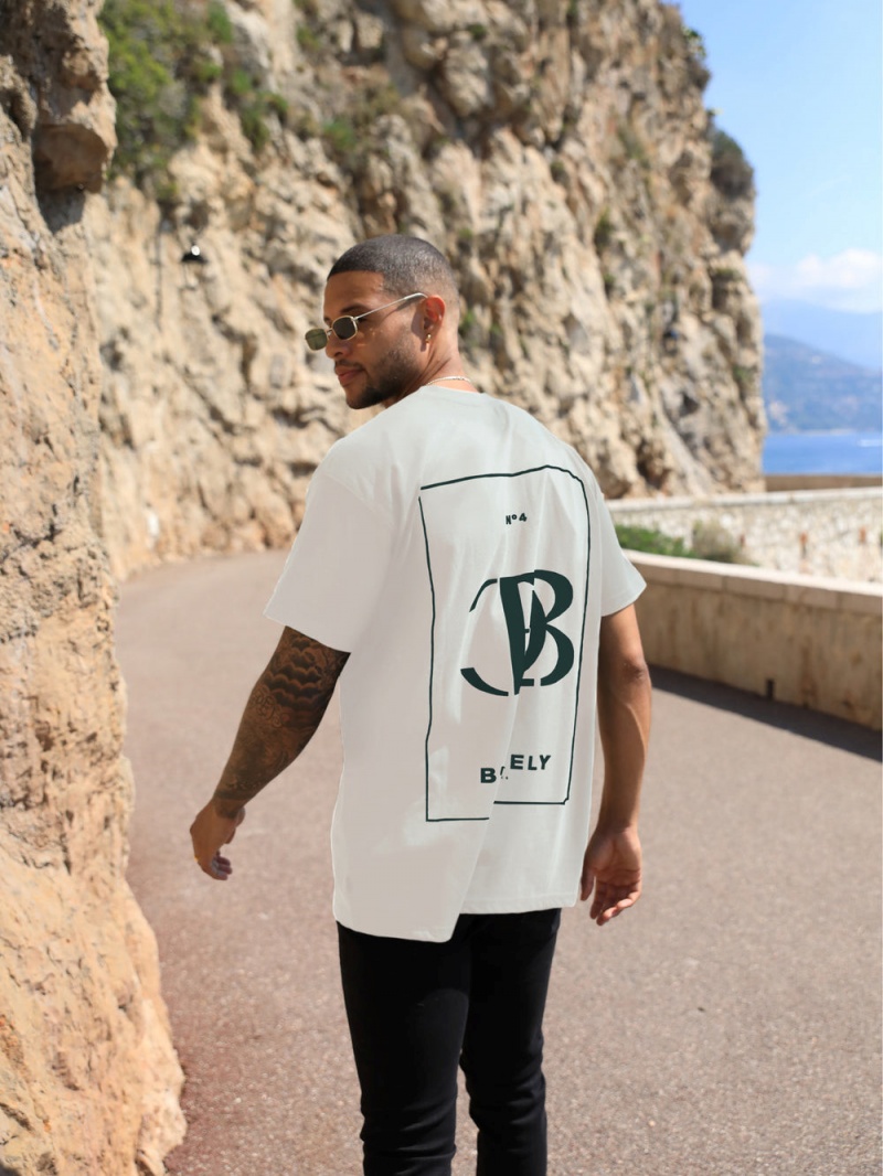 Ivory Blakely Riviera Initial Relaxed T-Shirt | TCAN-94105