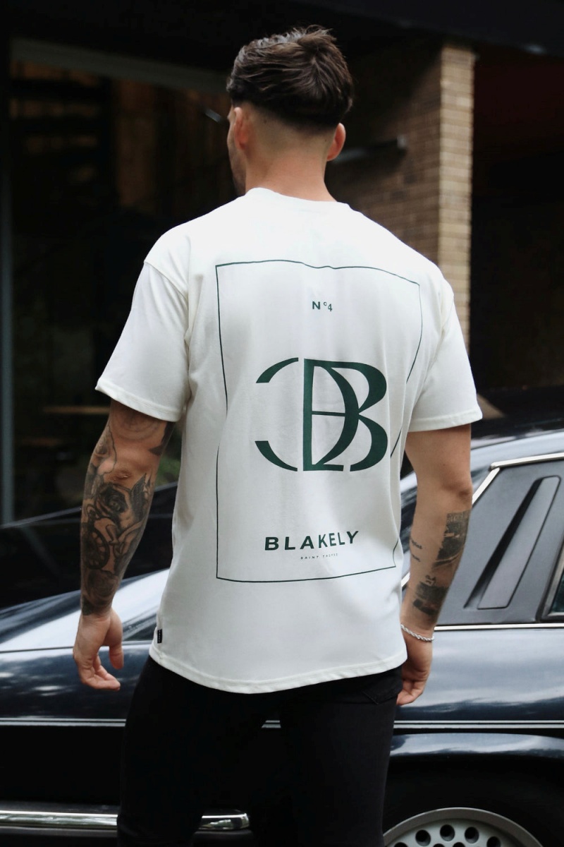 Ivory Blakely Riviera Initial Relaxed T-Shirt | TCAN-94105