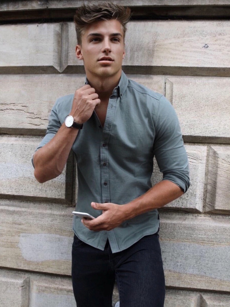 Khaki Green Blakely Anderson Shirt | JFRQ-35720