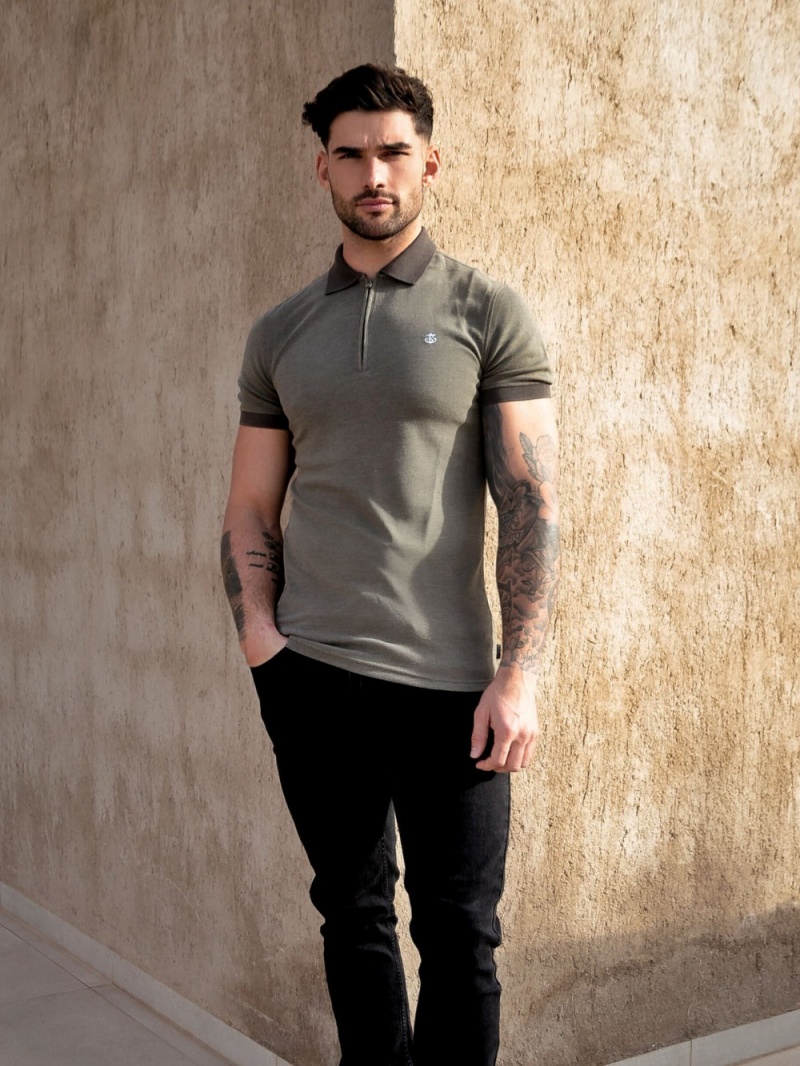 Khaki Green Blakely Aspen Polo | NAUF-42601