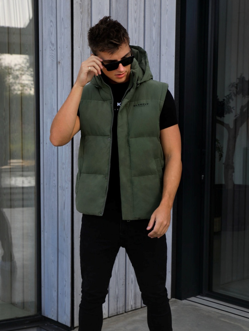 Khaki Green Blakely Ultimate Multiway Puffer Coat | DXWG-89674