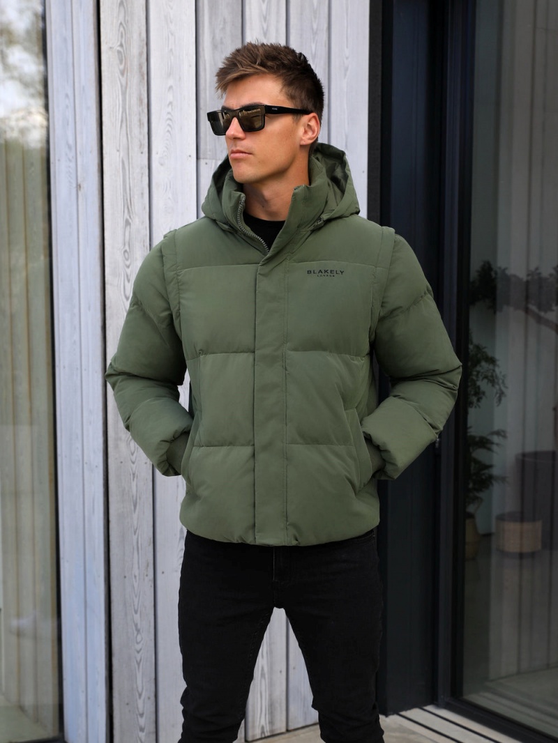 Khaki Green Blakely Ultimate Multiway Puffer Coat | DXWG-89674