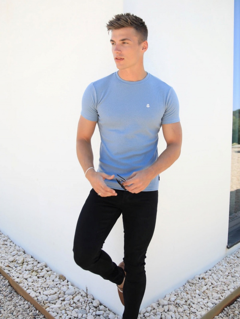 Light Blue Blakely Eli T-Shirt | MNWX-10923