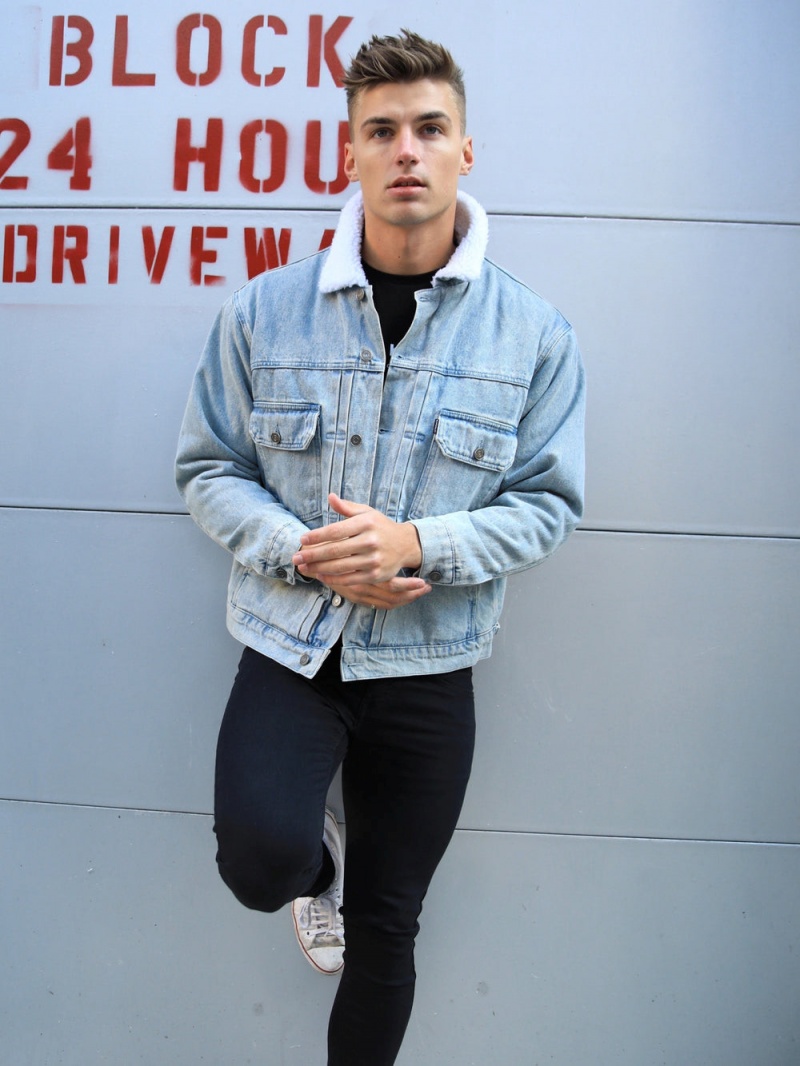 Light Blue Blakely Raleigh Denim Jacket | QUKX-16284