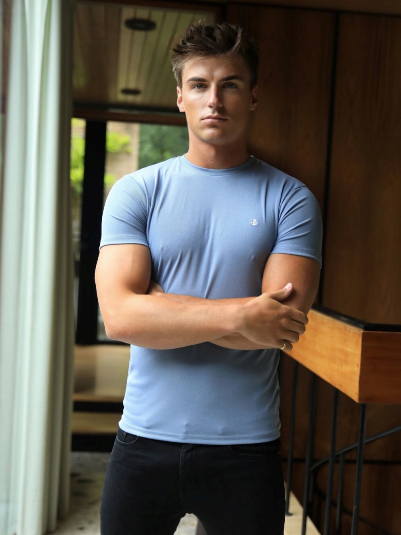Light Blue Blakely Torbora T-Shirt | ACIE-82906