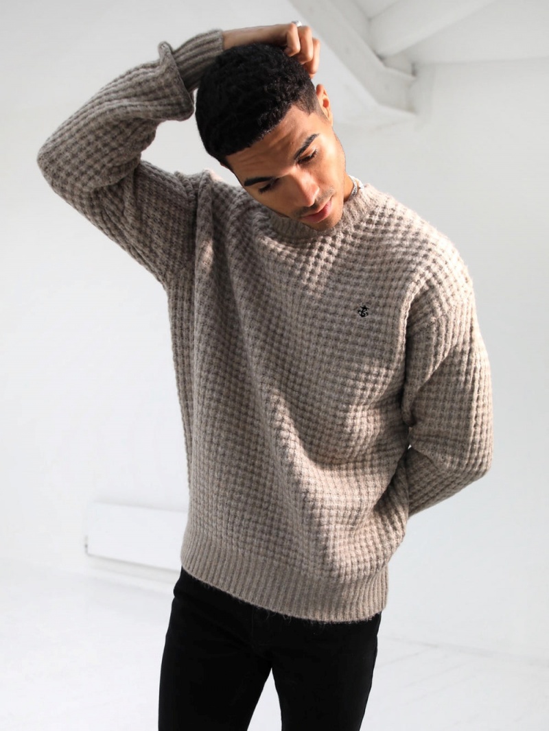 Light Brown Blakely Burford Knit Jumper | BDXC-63975