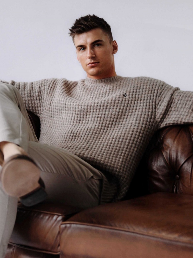 Light Brown Blakely Burford Knit Jumper | BDXC-63975
