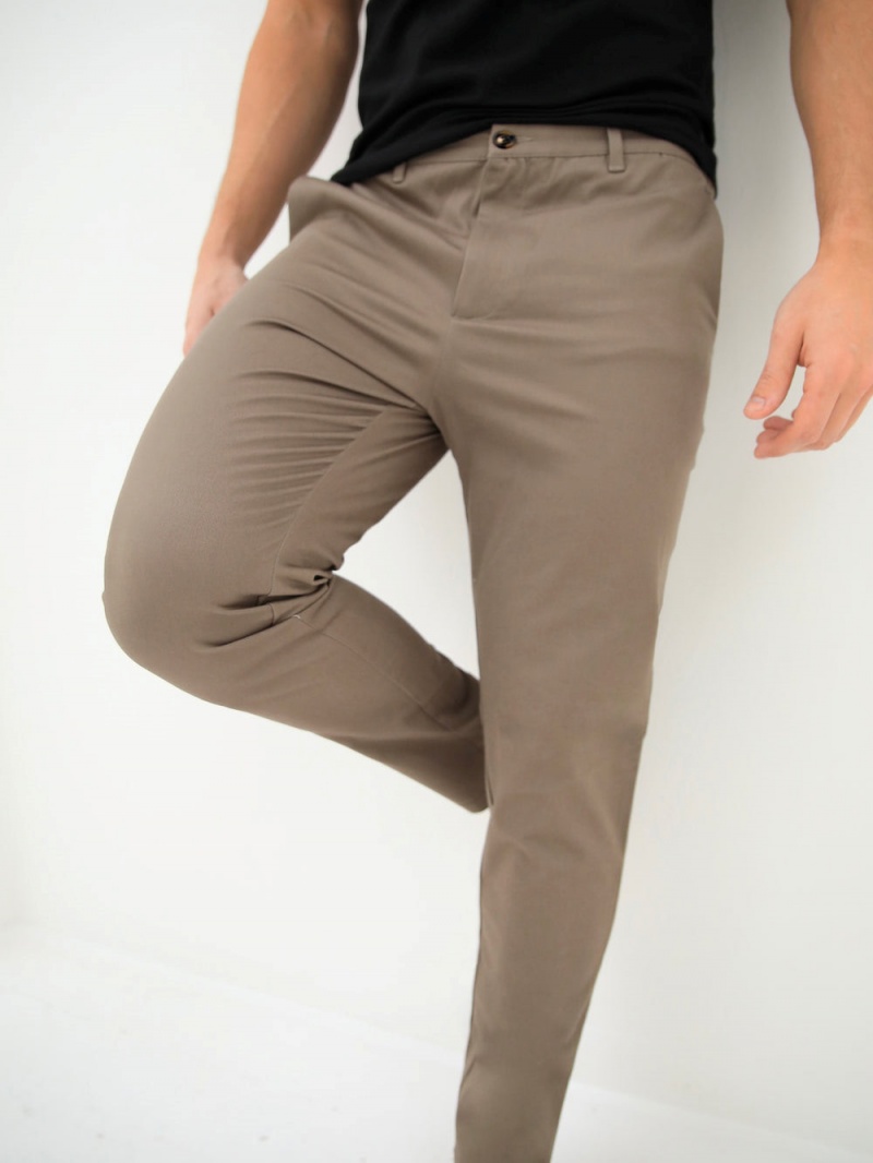 Light Brown Blakely Sloane Stretch Fit Chinos | HTBG-49821