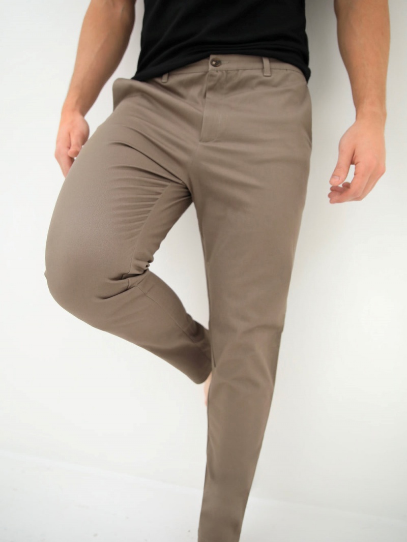 Light Brown Blakely Sloane Stretch Fit Chinos | HTBG-49821