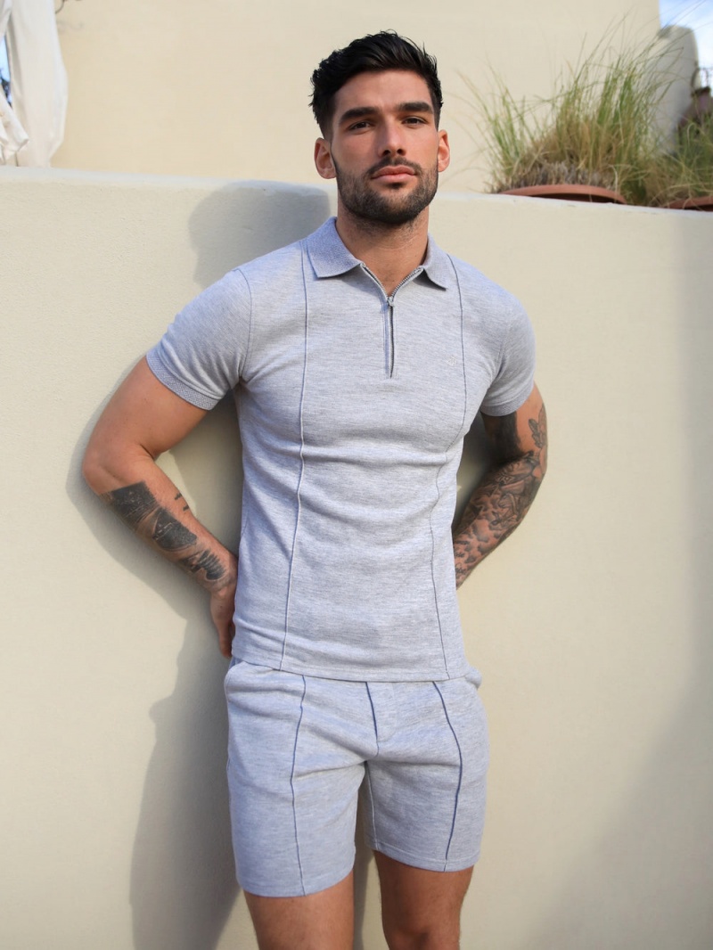 Light Grey Blakely Amezri Seamline Polo | PUKR-16320