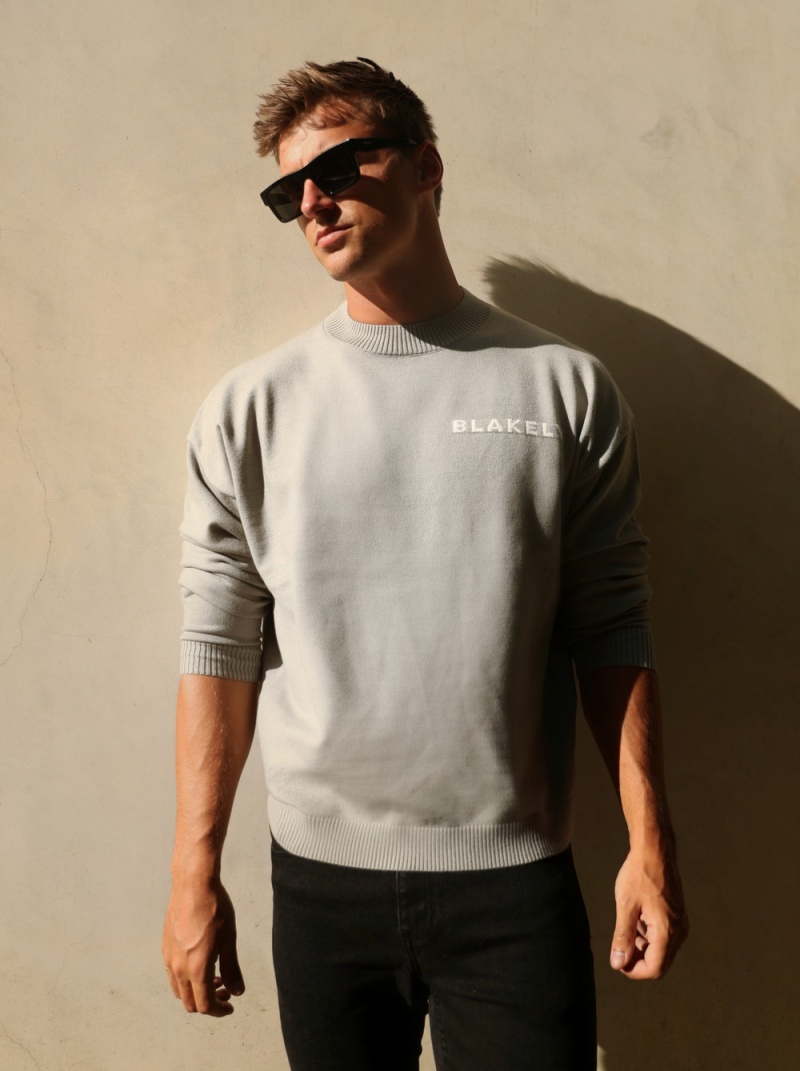 Light Grey Blakely Blakely Knitted Jumper | EQLG-39152