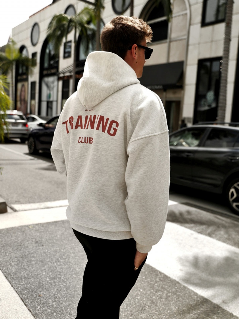 Marl White Blakely Training Club Hoodie | QCGA-37065