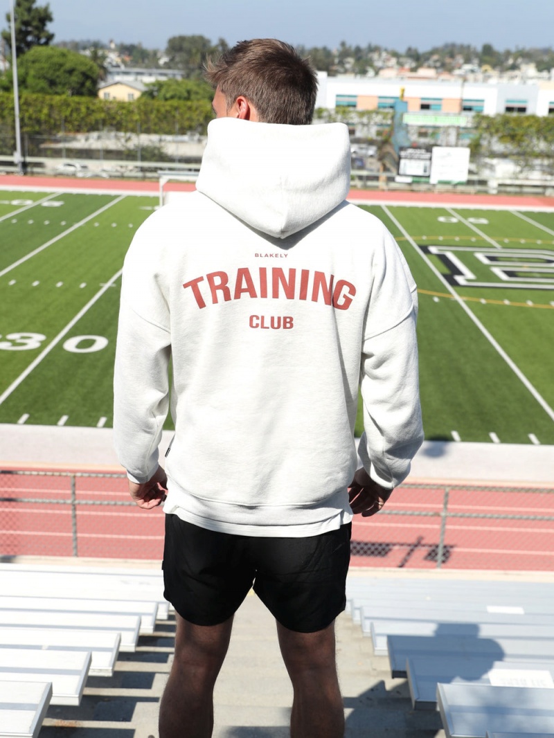 Marl White Blakely Training Club Hoodie | QCGA-37065
