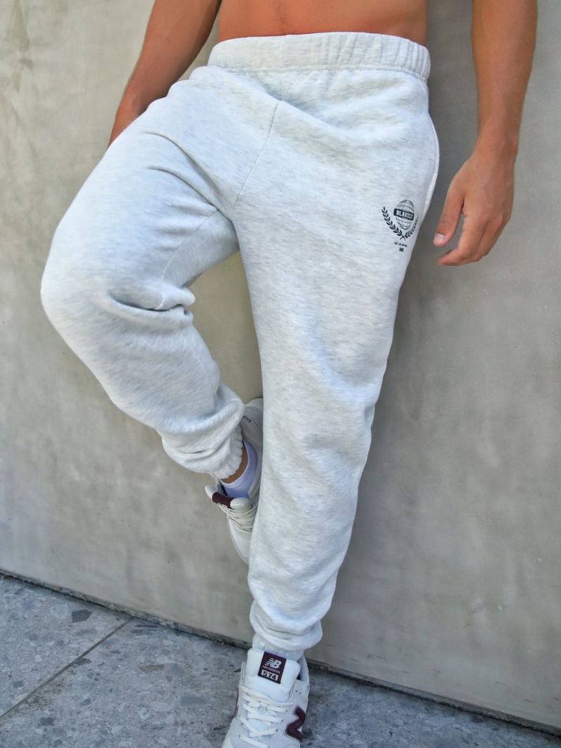 Marl White Blakely Varsity Sweatpants | UWMG-57364