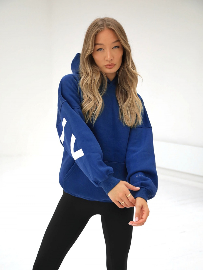 Midnight Blue Blakely Isabel Oversized Hoodie | JGUD-31628