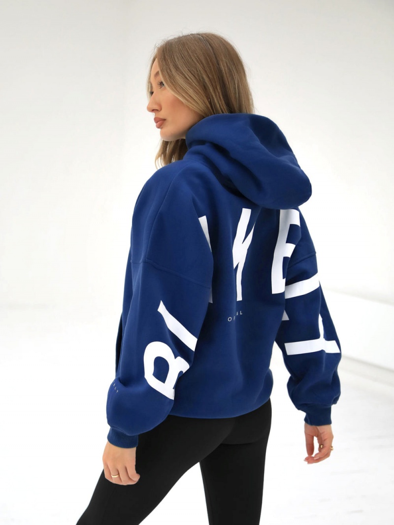Midnight Blue Blakely Isabel Oversized Hoodie | JGUD-31628