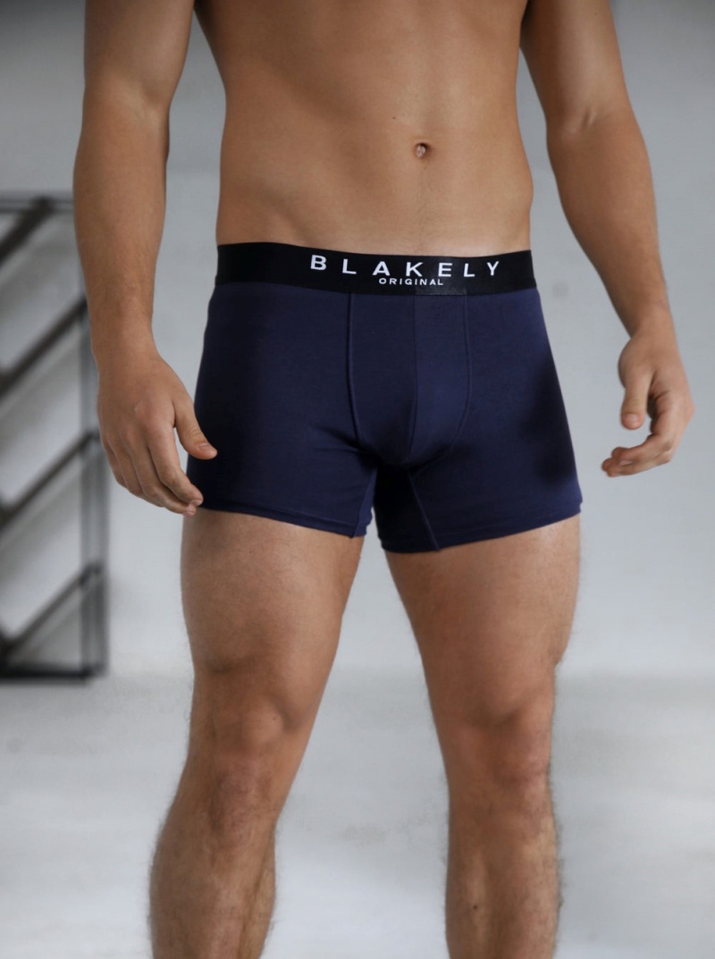 Navy 3 Pack Blakely BLK Boxers | KHOS-94136