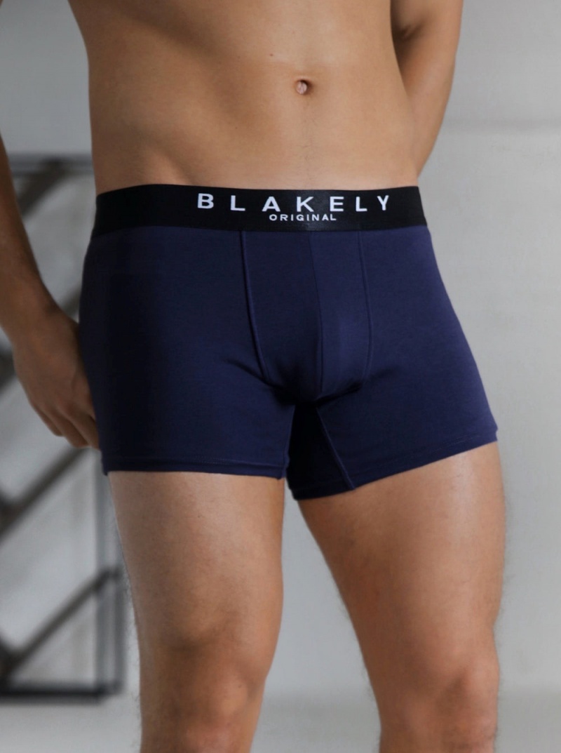 Navy 3 Pack Blakely BLK Boxers | KHOS-94136