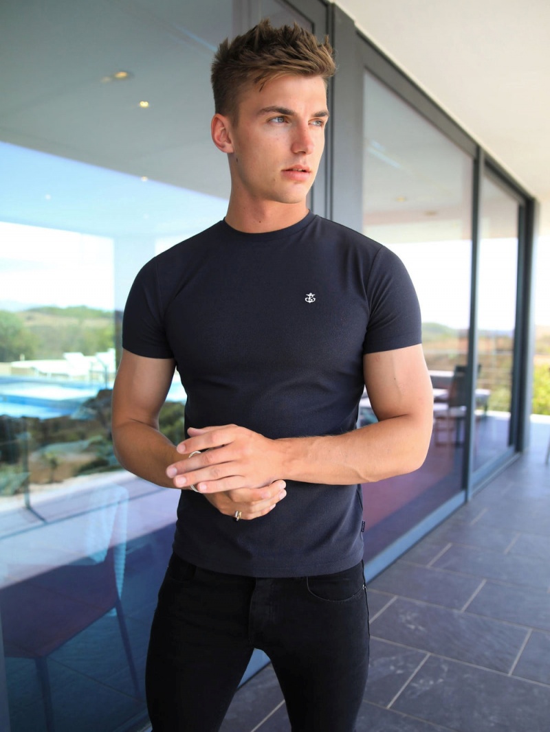 Navy Blakely Eli T-Shirt | IMWZ-02194